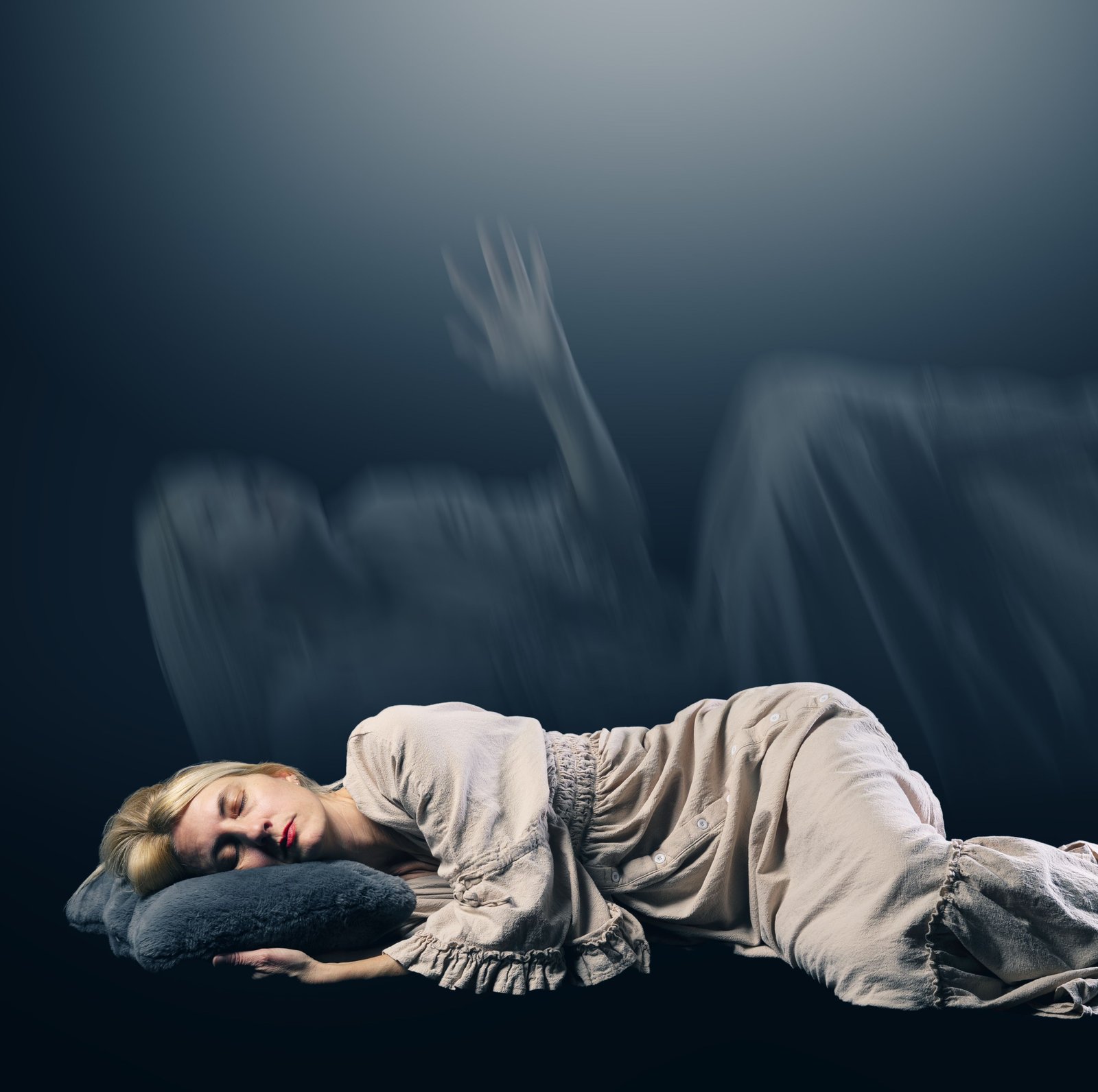 Woman Awakening Within A Dream Lucid Dreaming